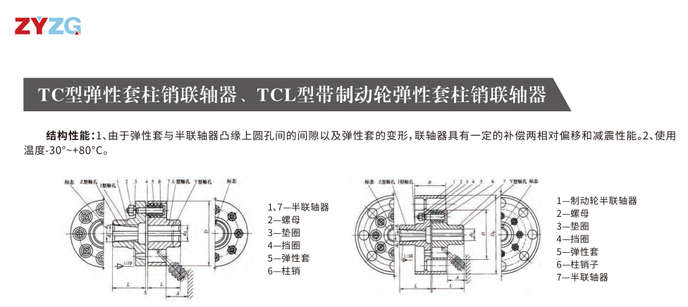 TCL型帶製動輪彈性套柱銷好色丝瓜先生